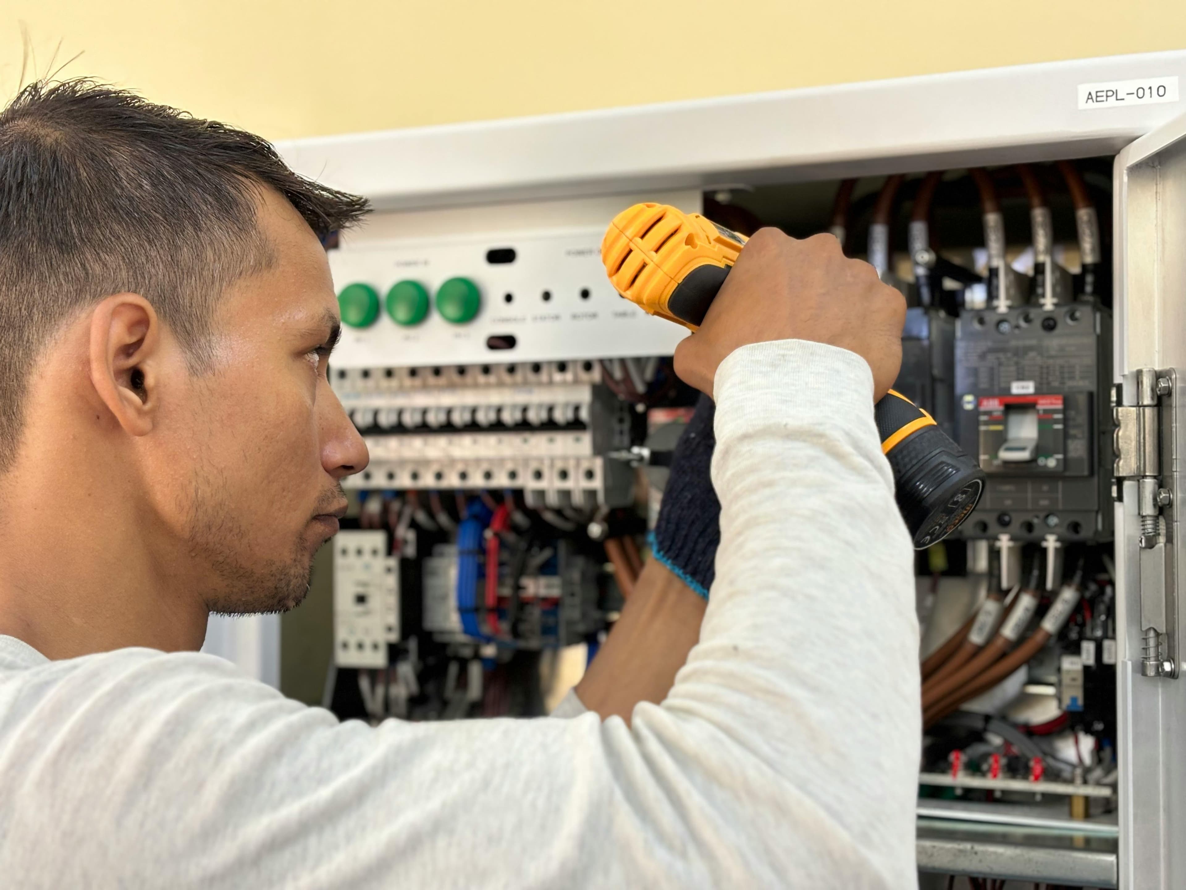 Field engineer at work
